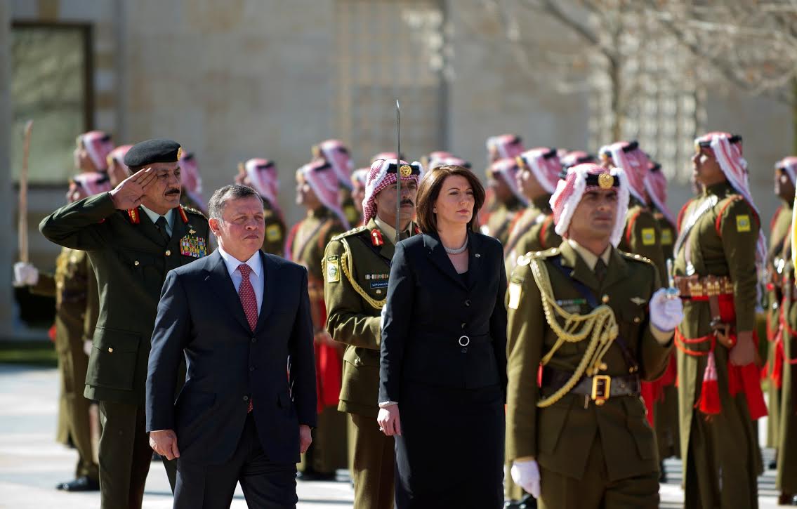 CUMHURBAŞKANI JAHJAGA ÜRDÜN KRALI ABDULLAH TARAFINDAN KABUL EDİLDİ