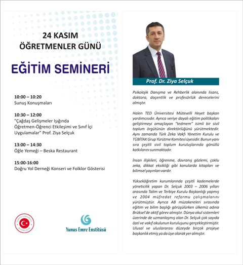 YUNUS EMRE ENSTİTÜSÜ’NDEN  EĞİTİM SEMİNERİ