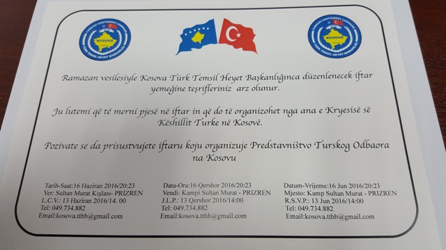 KOSOVALILAR MEHMETÇİK’İN GELENEKSEL İFTAR YEMEĞİNDE BULUŞACAK