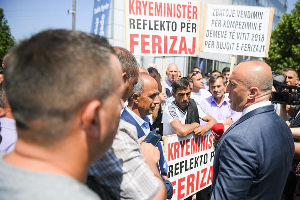 HARADİNAJ PROTESTOCU TARIMCILARLA GÖRÜŞTÜ