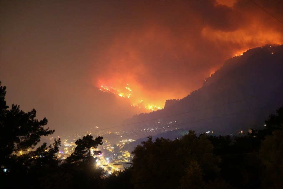 MUĞLA’DAKİ ORMAN YANGININDA 34 EV TAHLİYE EDİLDİ