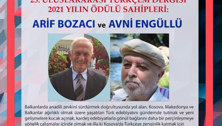 2021 TÜRKÇEM DERGİSİ YILIN ÖDÜLÜ’NÜN SAHİPLERİ BELLİ OLDU