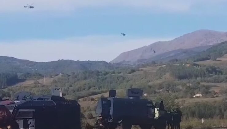  SIRP ORDUSU HELİKOPTERLERİ  KOSOVA SINIRI YAKINLARINDA UÇTU