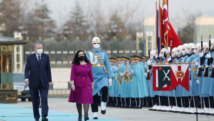 CUMHURBAŞKANI OSMANİ, ERDOĞAN TARAFINDAN RESMİ TÖRENLE KARŞILANDI