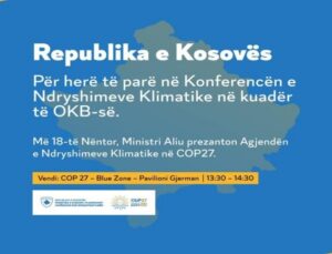 KOSOVA, BM İKLİM DEĞİŞİKLİĞİ KONFERANSI’NA KATILIYOR