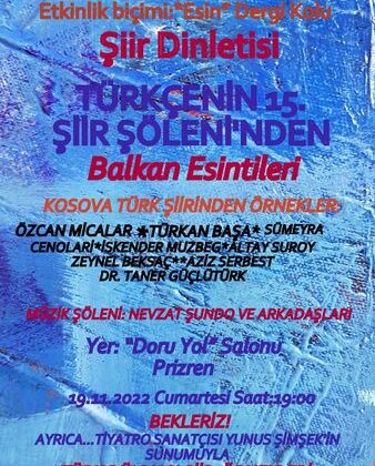 “DOĞRU YOL” DERNEĞİ’NDE BU AKŞAM ŞİİR VE MÜZİK ŞÖLENİ VAR  