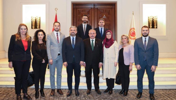 KOSOVA-TÜRKİYE DOSTLUK GRUBU, TBMM BAŞKANI MUSTAFA ŞENTOP TARAFINDAN KABUL EDİLDİ