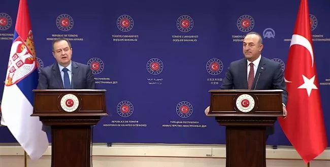 ÇAVUŞOĞLU İLE DAÇİÇ ORTAK BASIN TOPLANTISINDA KONUŞTU