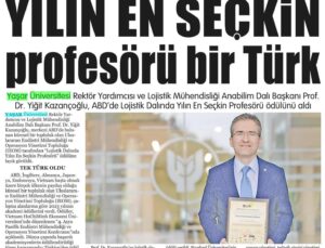 YILIN EN SEÇKİN PROFESÖRÜ BİR TÜRK