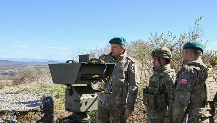 KFOR KOMUTANI ULUTAŞ, SINIR HATTINDA İNCELEMELERDE BULUNDU