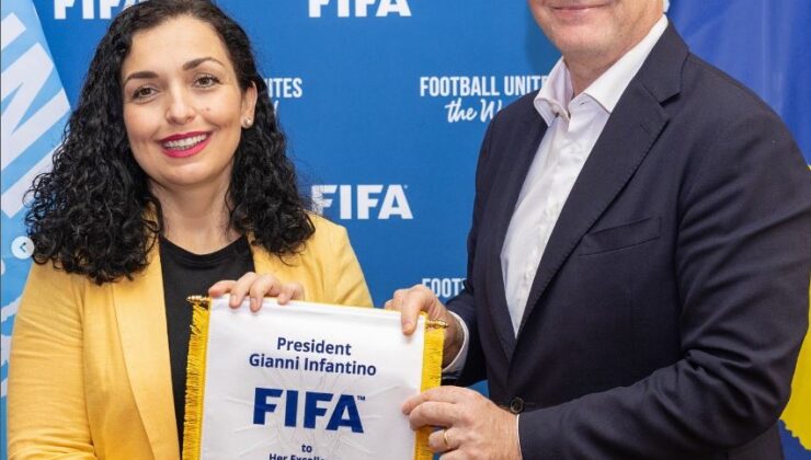 OSMANİ VE FİFA BAŞKANI KOSOVA FUTBOLUNA DESTEĞİ GÖRÜŞTÜ