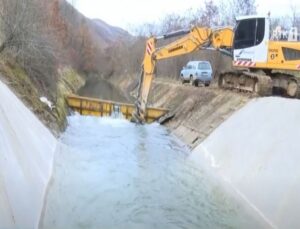 PATLATILAN SU KANALINI YÖNLENDİRME ÇALIŞMALARI SÜRÜYOR